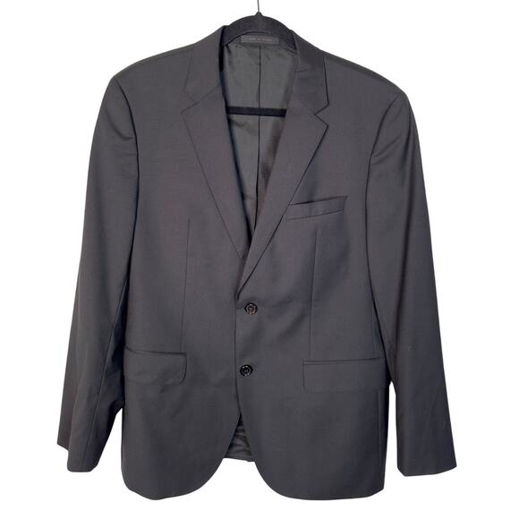 NWT Hugo Boss Italian Wool Blazer Sz 42R Slim Fit Black Classic Suit Jacket - Picture 2 of 8